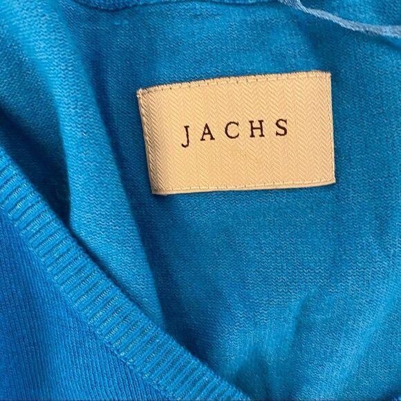 Jachs Blue V-Neck Sweater Top Size Large - Picture 3 of 6